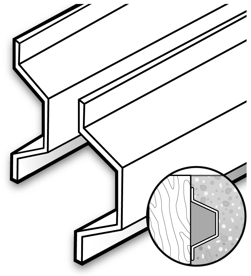 White Cap | 3-1/2In Plastic Keyway, 250Ft/Box