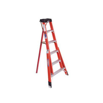 White Cap | Werner 8' Type IA Fiberglass Tripod Step Ladder 300 lb. Rating