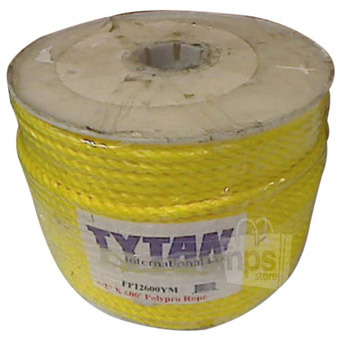 3/8 x 600' Yellow Poly Rope 3/8 x 600 Polypropylene 3 Strand Twisted