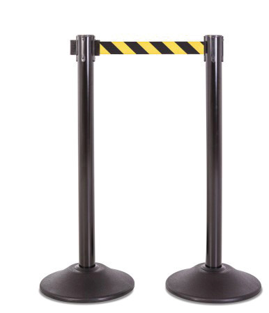 White Cap | US Weight U2102CYB Black Heavy-Duty Premium Steel Stanchion ...