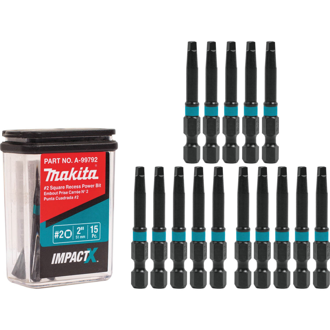 Makita ImpactX Phillips-Bits – 15-teilig, Schlagfest, S2-Stahl, Für Schlagschrauber