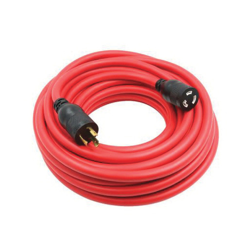 White Cap | PRIME Twist-to-Lock 100' Exterior Red Copper/PVC Extension Cord